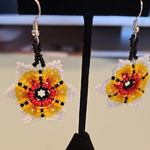 Handcrafted Beaded Star Earrings